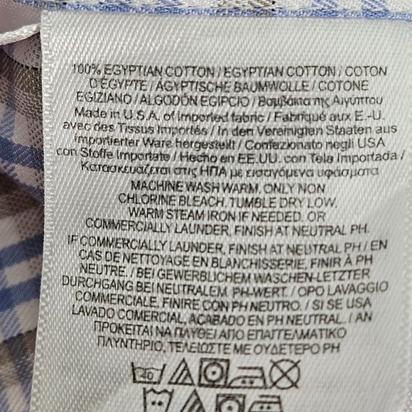 Made in USA Brooks Brothers Egyptian Cotton Dress Shirt Plaid Men's Size 15.5-34 - Picture 7 of 10